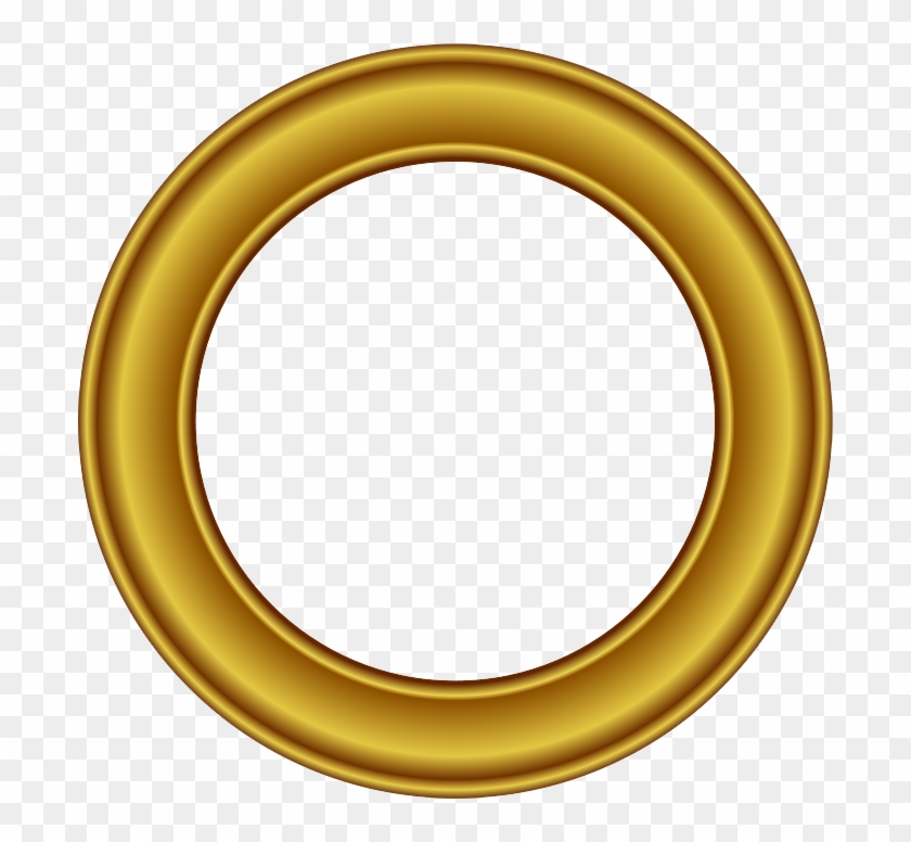 Golden Round Frame Png Free Download - Circular Photo Frames #336409