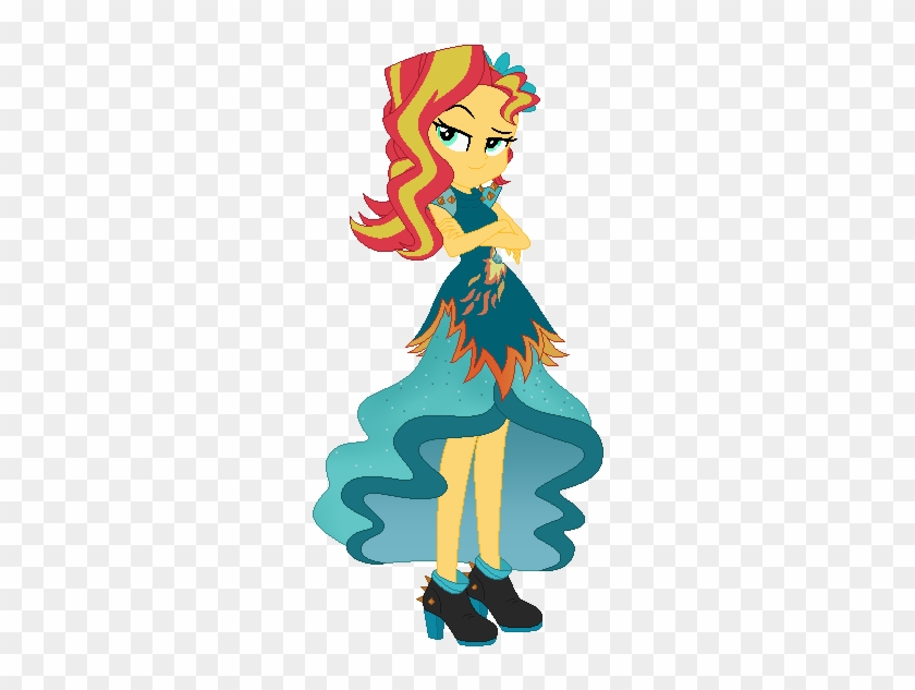 Crossed Arms, Crystal Gala, Dress, Equestria Girls, - Sunset Shimmer Legend Of Everfree Dress #336502