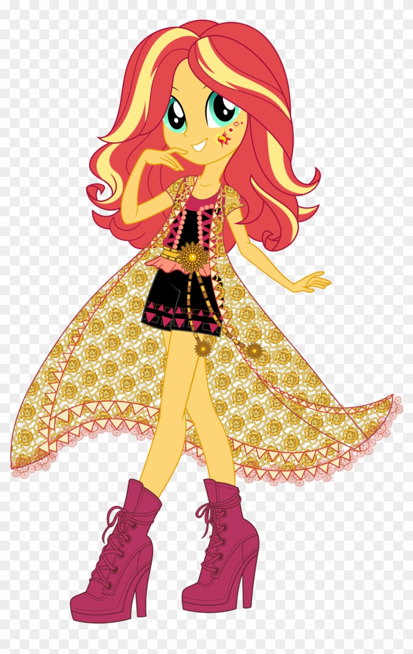 Legend Of Everfree Boho Sunset Shimmer Vector By Icantunloveyou - Fluttershy #336561