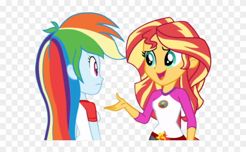 Sunset Shimmer And Rainbow Dash By Summer2002 - Cartoon #336584