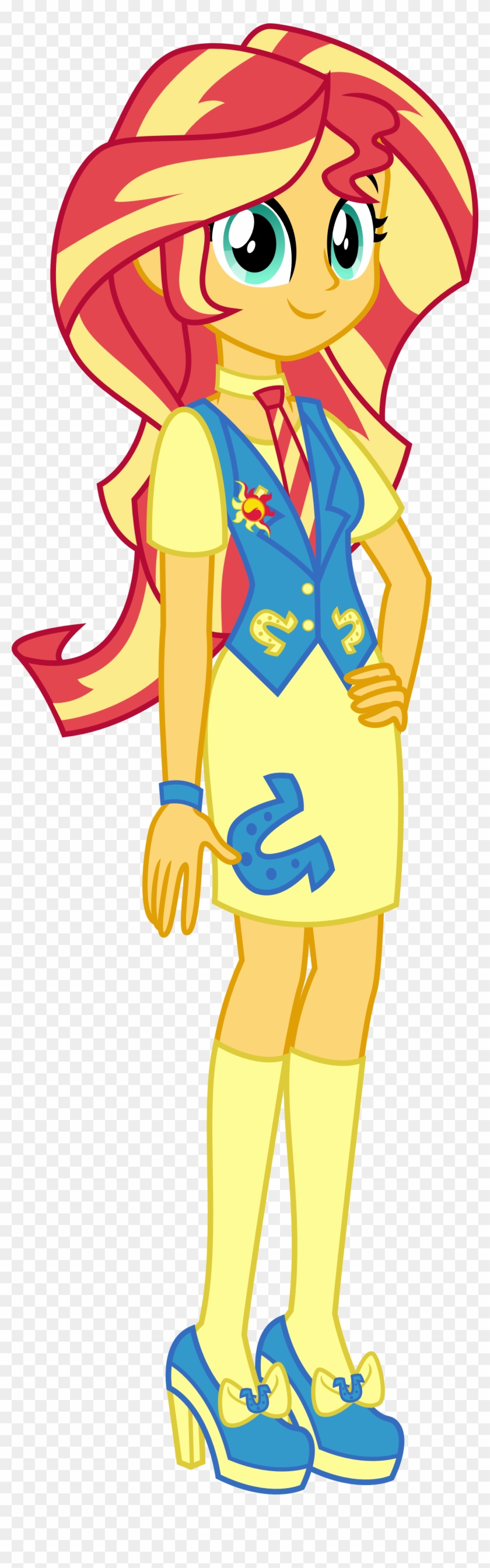 Eqg Sunset Shimmer In Chs Uniform By Osipush - Mlp Eg Canterlot High Uniform #336606