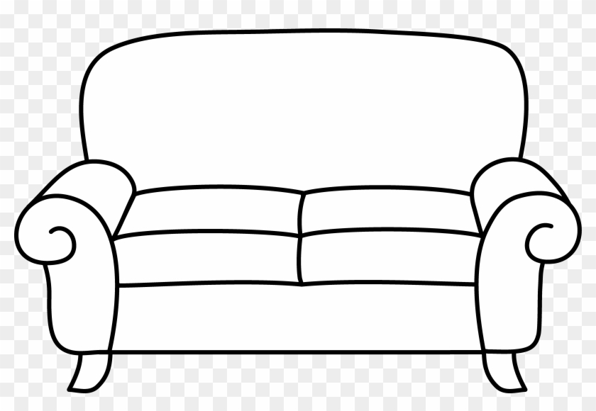 Sofa Coloring Page Free Clip Art - Couch Coloring Page #336615