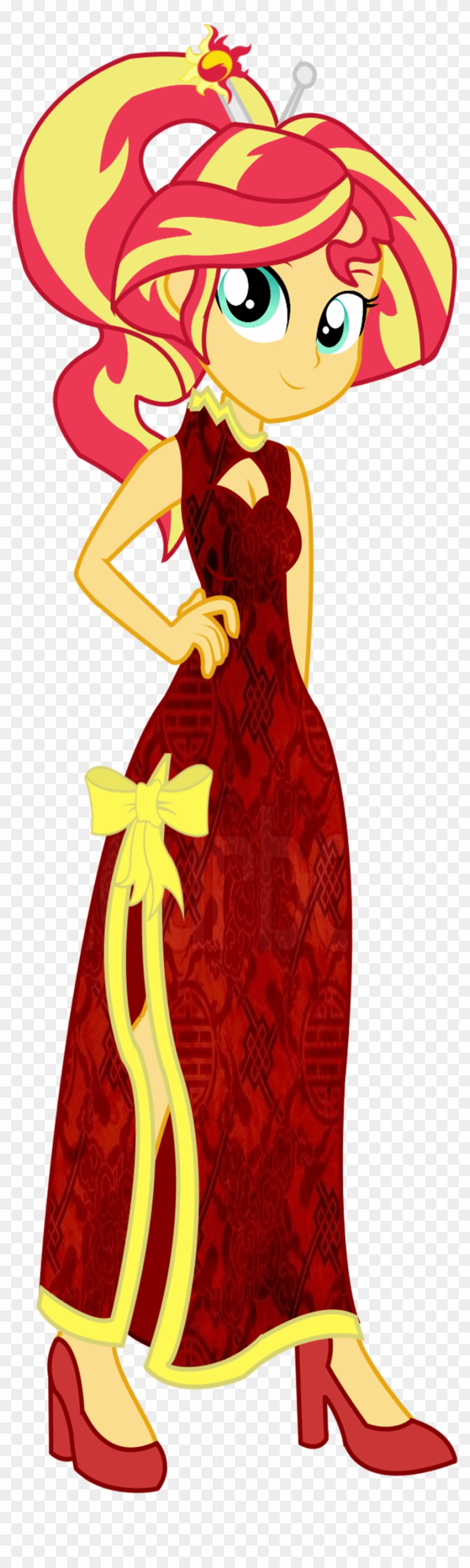Sunset Shimmer Chinese New Year By Remcmaximus - Sunset Shimmer Equestria Girl S Dress #336705