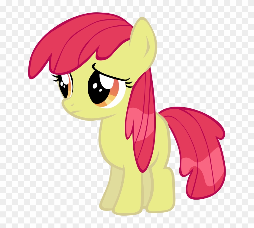 Safe, Simple Background, Solo, Transparent Background, - Apple Bloom Mlp Sad #336859