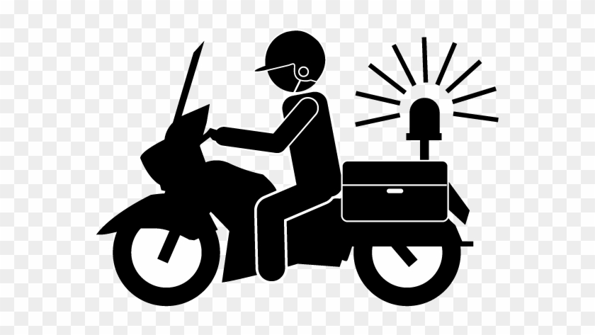 School And Study - Police Motorbike Icon Png #336933