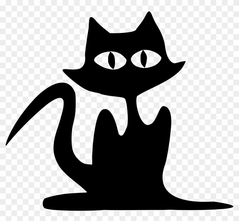 Halloween Cat Clipart - Black And White Halloween #336940