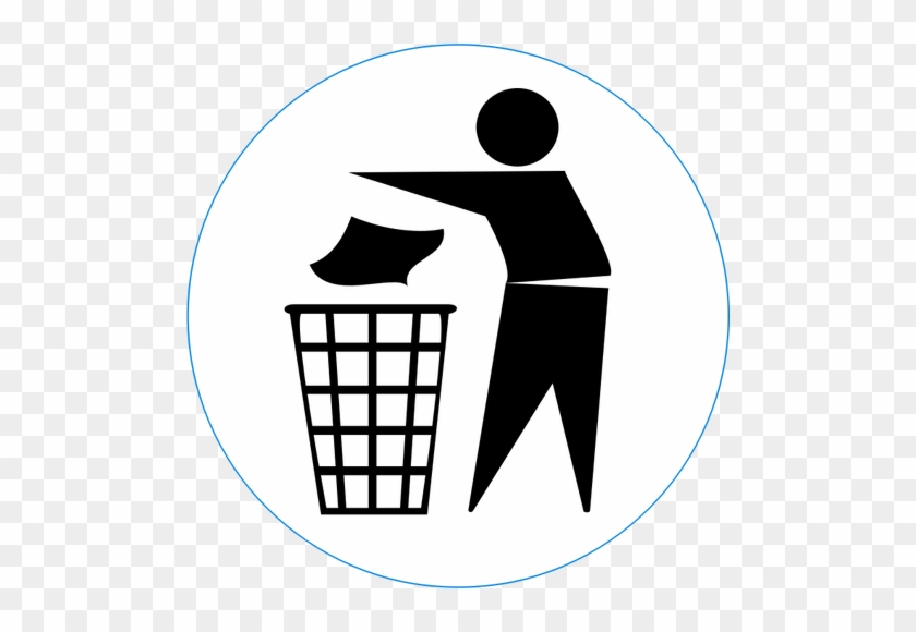 Vector Clip Art Of Dispose Of Rubbish In Bin Sign - Keep Your City Clean #337031