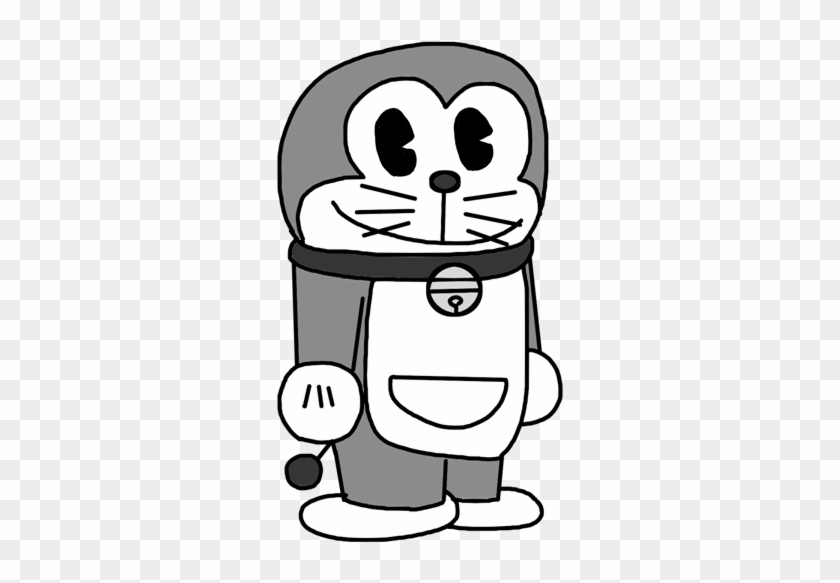 Doraemon In Black And White Cartoon Style By Marcospower1996 - Cartoon #337088