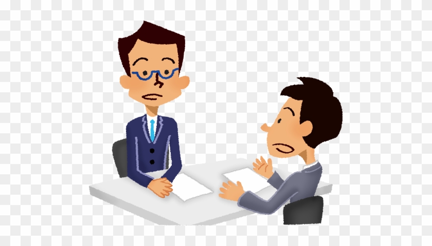 Two Businessmen Having A Meeting - Cartoon #337194
