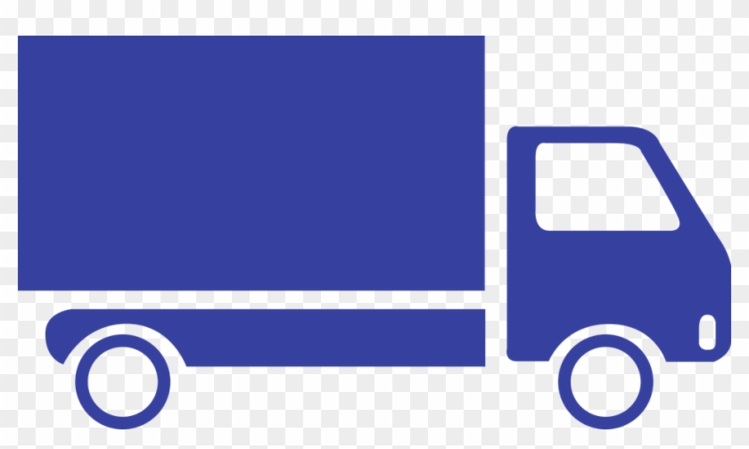 Blue Clipart Lorry - Box Truck Clip Art #337243
