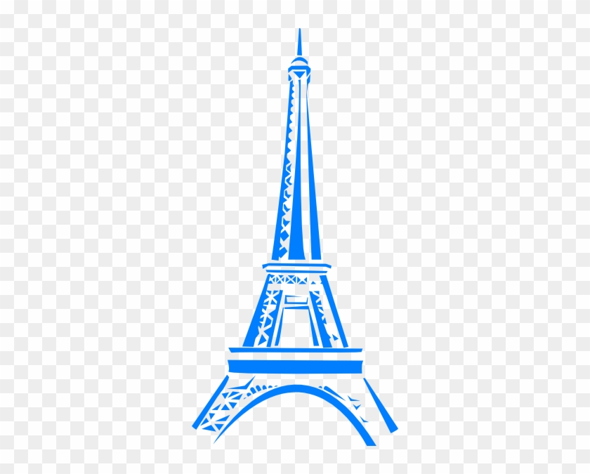 Blue Clipart Eiffel Tower - Eiffel Tower Clip Art #337254