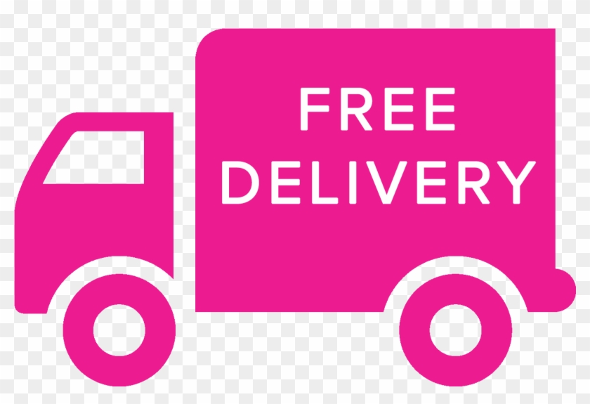 Free Delivery Button - Free Shipping Image Pink #337360