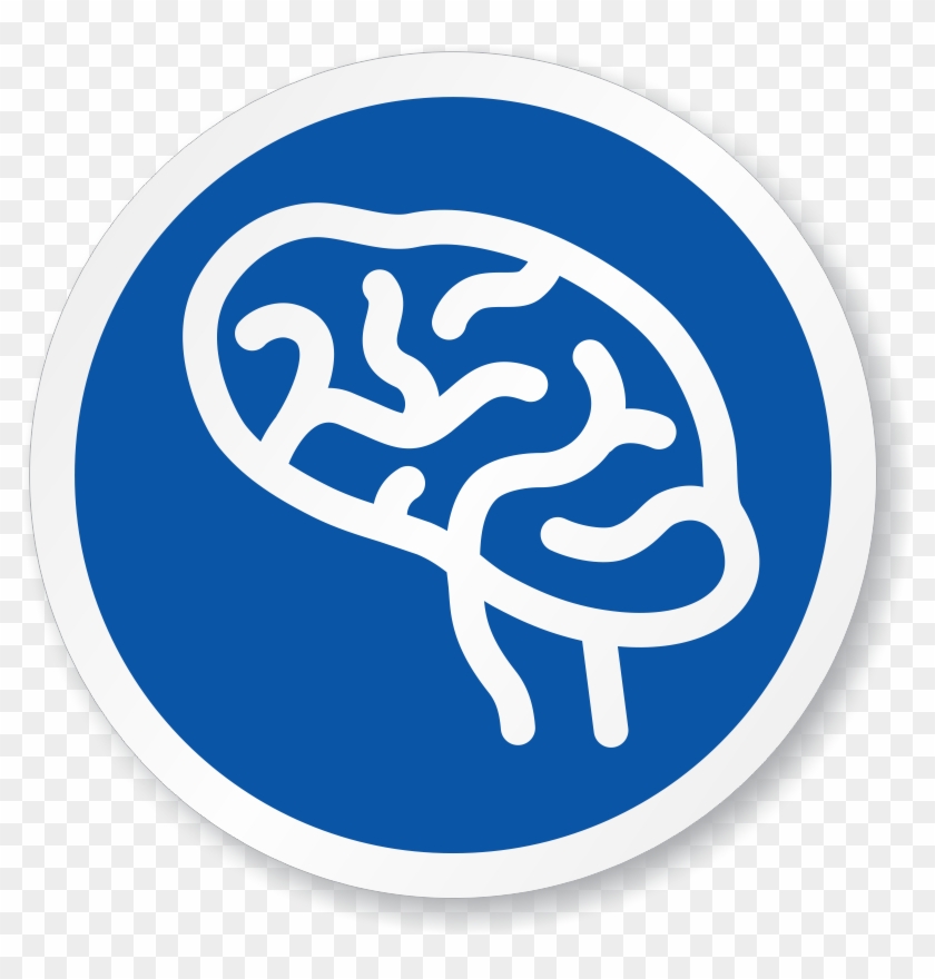 Nervous System Brain Symbol Iso Circle Sign - Symbol That Represents Nervous System #337482