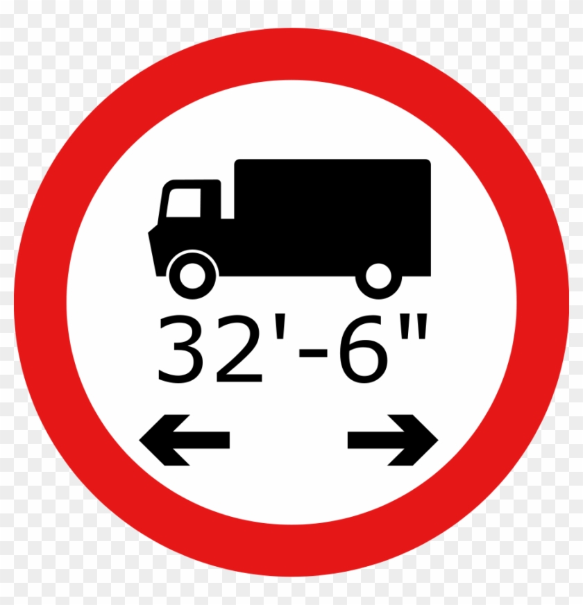 Roadsign Lorry Length Svg Vector File, Vector Clip - Covent Garden #337535