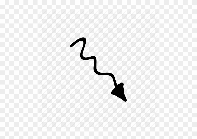 Cartoon Arrow - Squiggly Arrow Transparent #337768