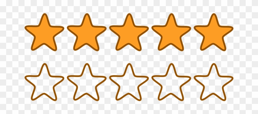 Rating Stars Orange Five 5 Votes Quality L - Five Stars Clip Art #337801