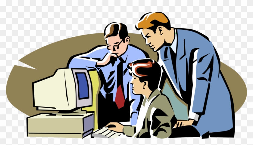 Vector Illustration Of Office Colleagues Meeting And - Bcs-011 Computer Basics And Pc Software #337954