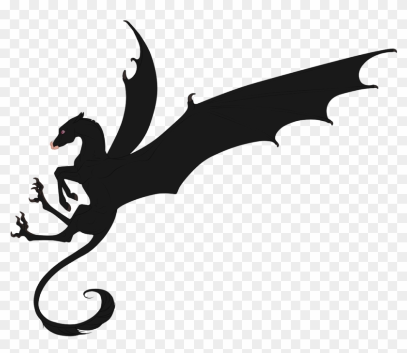 Cartoon Dragon Silhouette Clip Art - Cartoon #338374