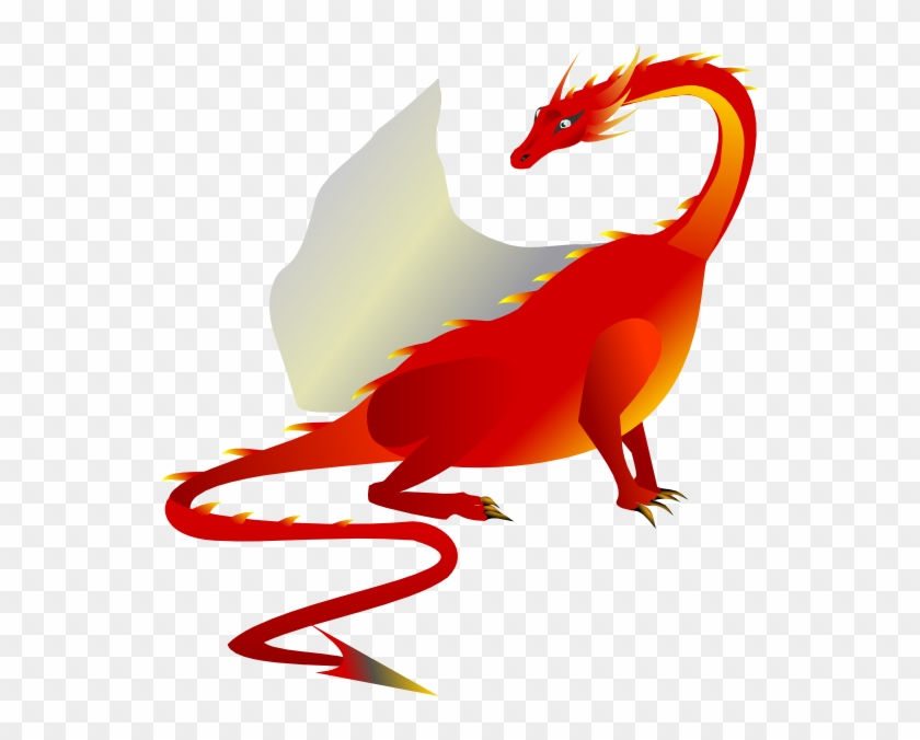 Red Dragon Clip Art At Clker - Clip Art Dragon Red #338384