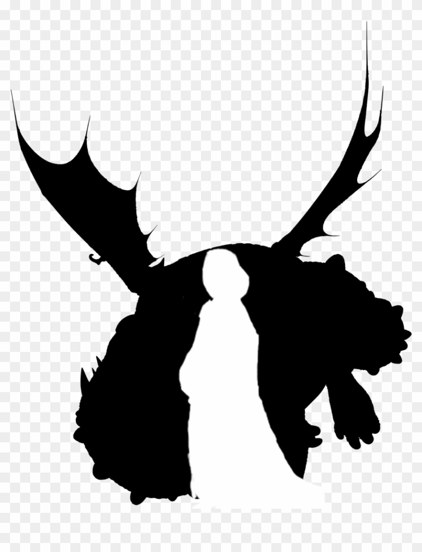 Viking And Dragon Silhouettes - Meatlug From How To Train Your Dragon #338414