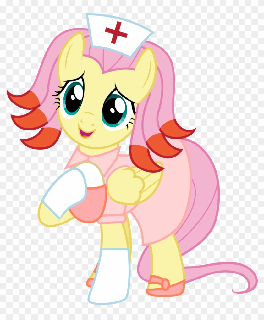 Female, Fluttershy, Mare, Nurse, Open Mouth, Pokémon, - Nurse Fluttershy #338427