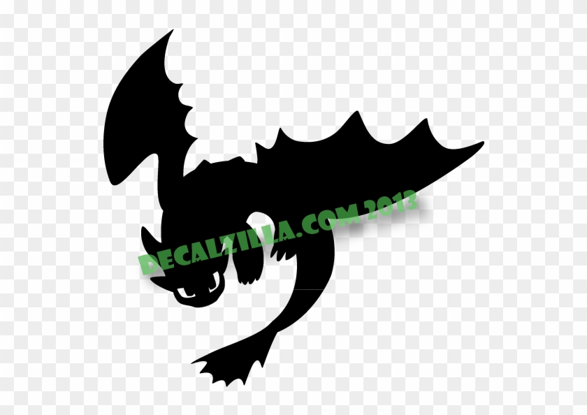 How To Train Your Dragon Toothless Silhouette Decal - Toothless Silhouette Dragon #338533