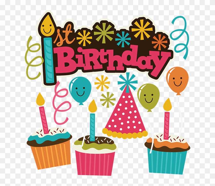 Birthday Svg Cutting Files Clipart - Happy 1st Birthday Transparent #338564