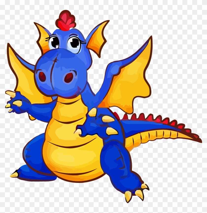 Blue Dragon Onesie Clipart Png - Cartoon Dragon #338584