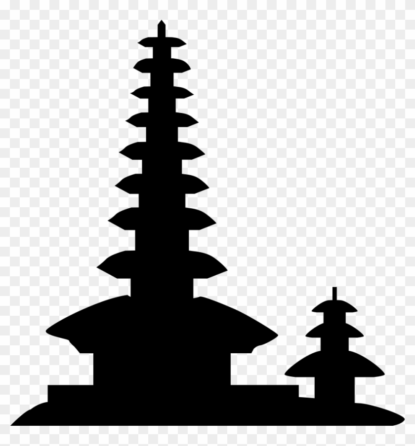 Dragon And Tiger Pagodas Vector - Siluet Tanah Lot Png #338597