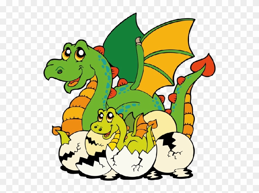 Cute Cartoon Dragon Clip Art - Cartoon Baby Dragon In Egg #338608