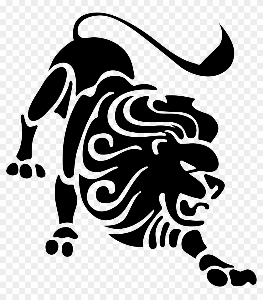 Lion Silhouette Clip Art - Leo Lion Silhouette #338653