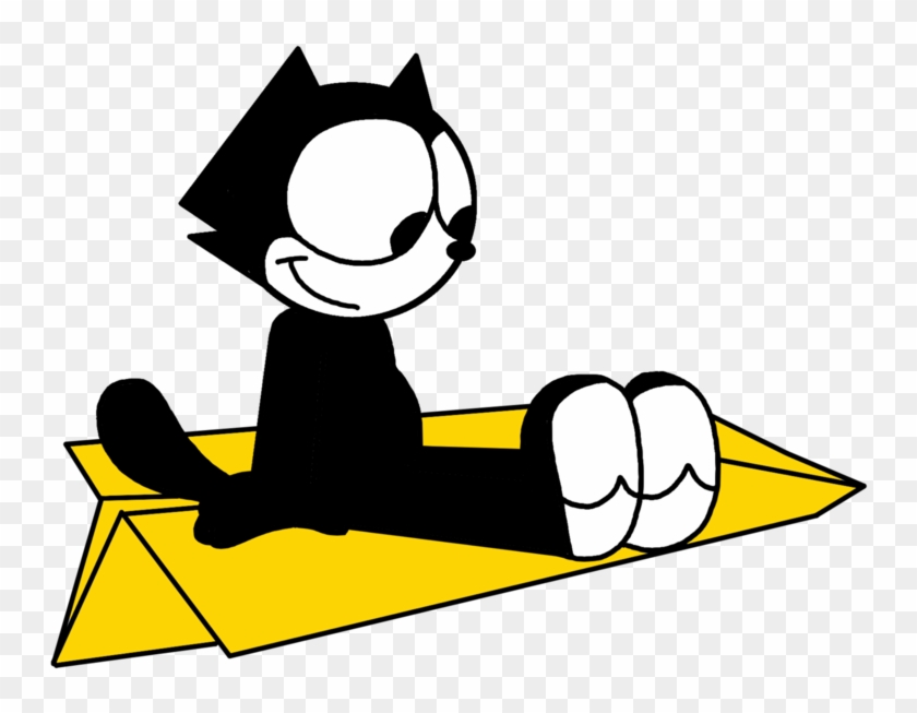 Felix Flying Magic Bag Turned Paper Airplane By Marcospower1996 - Felix The Cat #338679