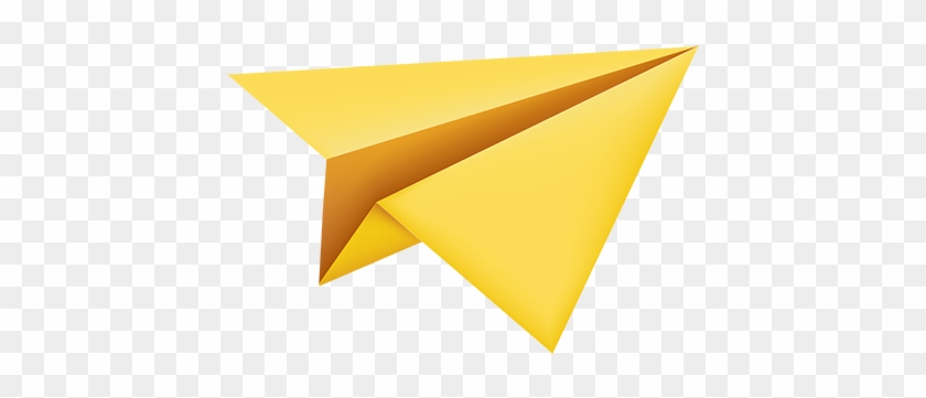 Yellow Paper Plane - Paper Plane Png #338681