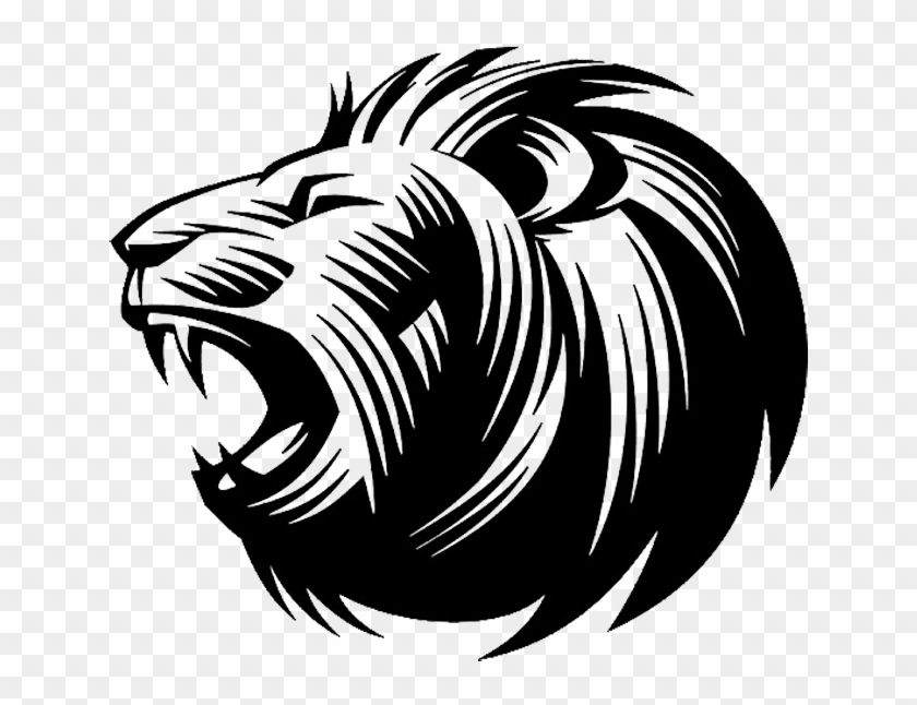 Lion S Roar Silhouette Clip Art Lionhead Side Lines - Lion Logo Png #338700