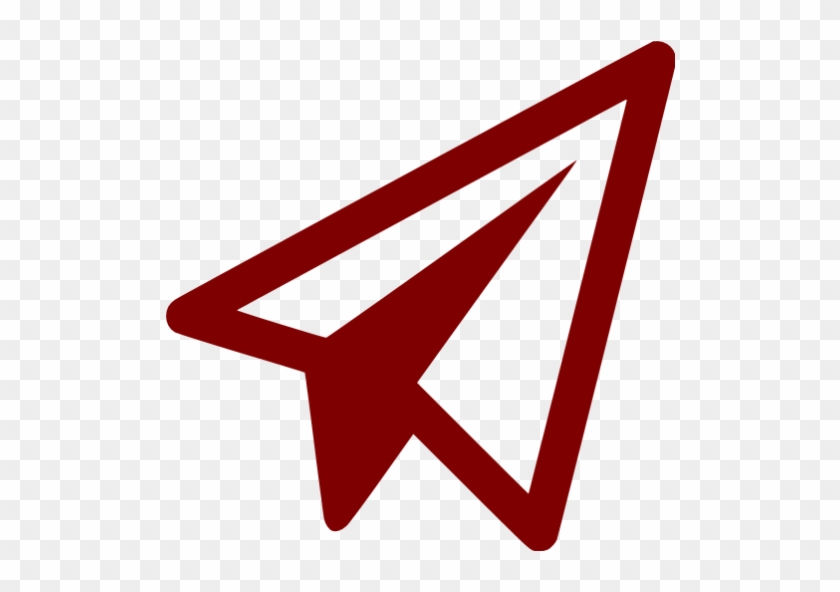 Maroon Paper Plane Icon - Paper Plane Icon Png #338699