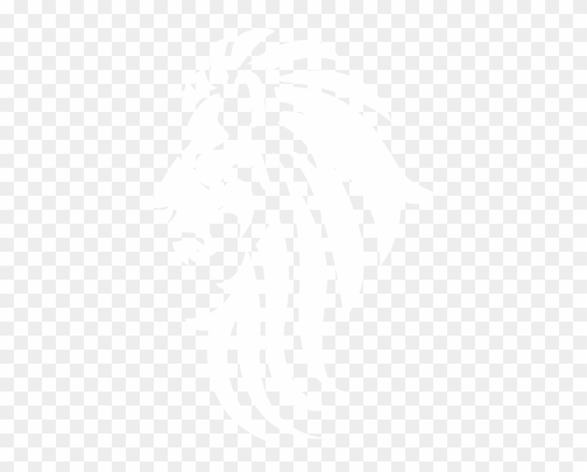 White Lion Head Clip Art At Clker Com Vector Online - Lionhead Black And White #338703