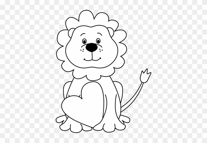Cute Roaring Lion Clipart Black - Lion My Cute Graphics #338711