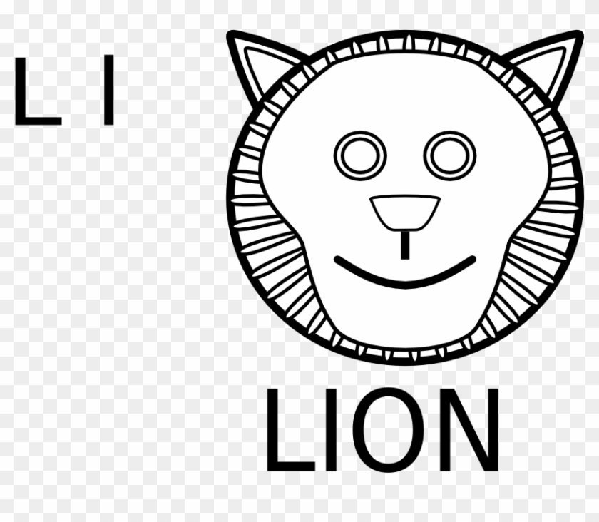 Lion Black White Line Art Coloring Book Colouring Sheet - Lion Face Clip Art #338716