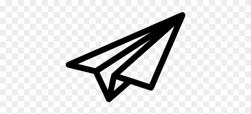 Paper Airplane Outline Vector - Papierflieger Icon #338719