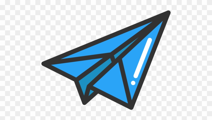 Paper Plane Free Icon - Blue Paper Airplane Icon Png #338740