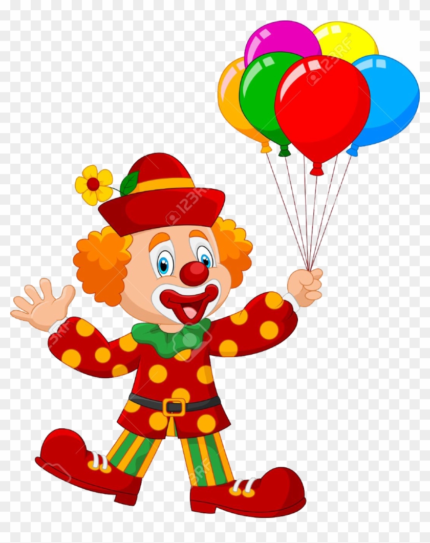 Clown Png Background Clipart - Clown Holding Balloons #338763
