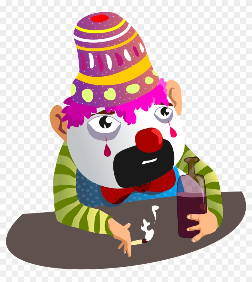 Clown Sad Face Png Image - Payaso Triste Png #338830