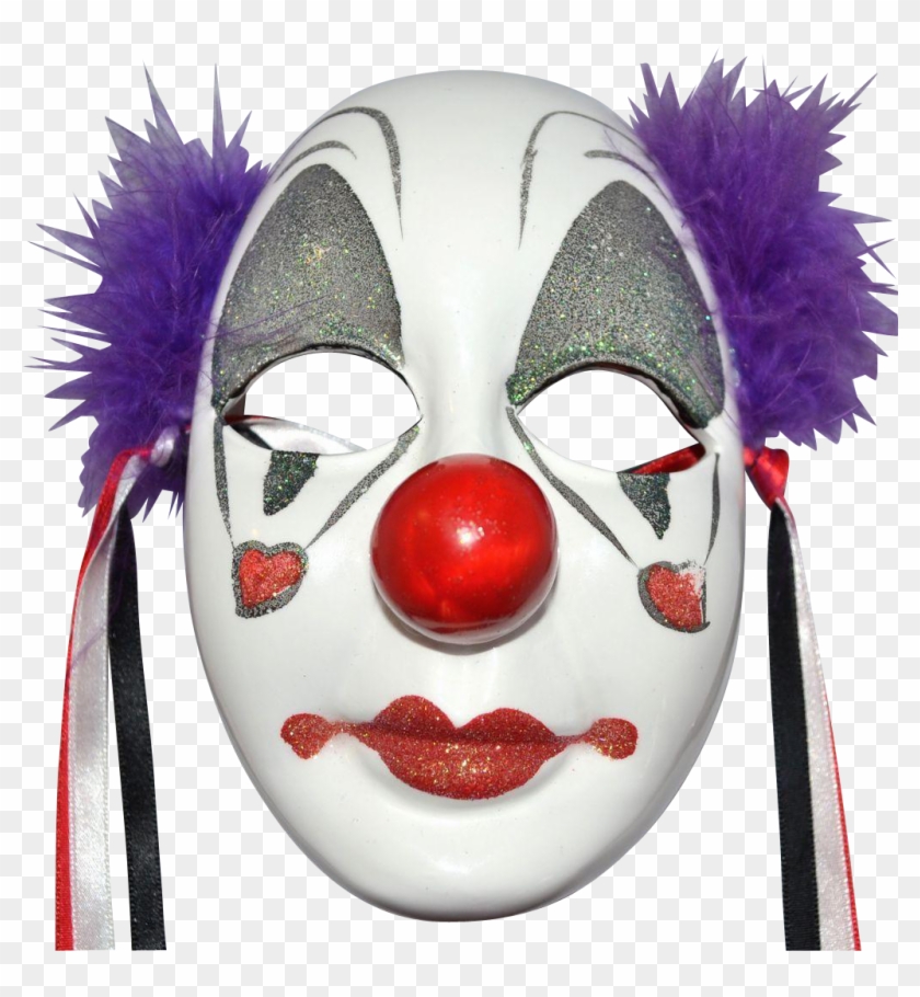 1989 Ucgc Hand-painted Porcelain Clown Face Mask - Clown Face Transparent Background #338962