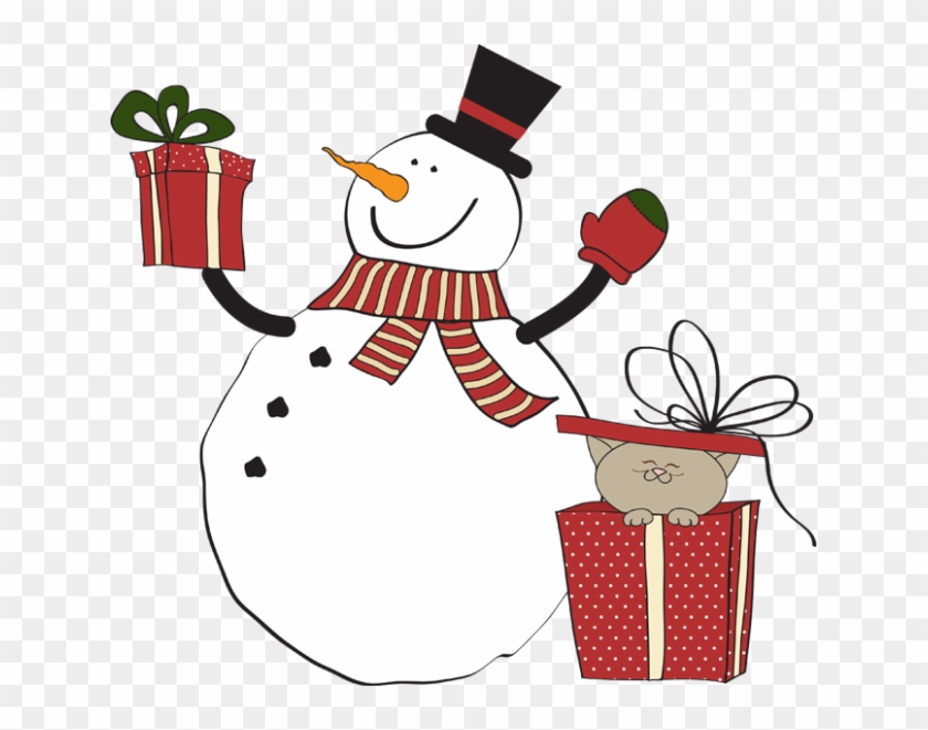 Great Clip Art Of Snowmen And Carolers - Snowman Gifts Clip Art #339261