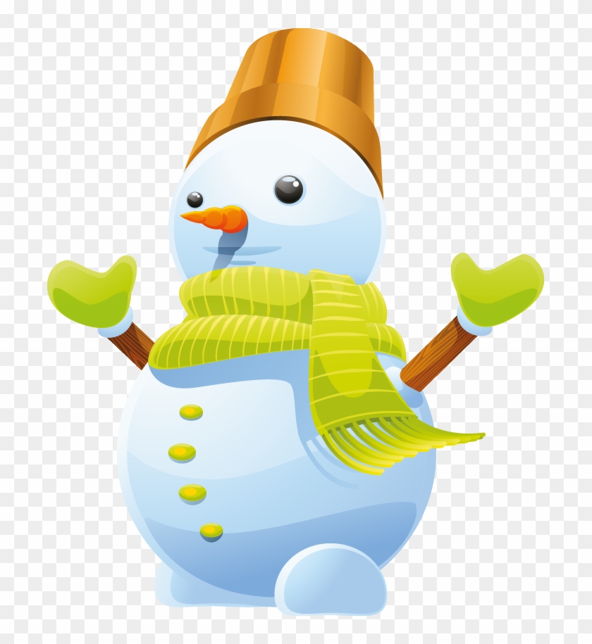 3d Cute Snowman Vector Art - Snowman #339298