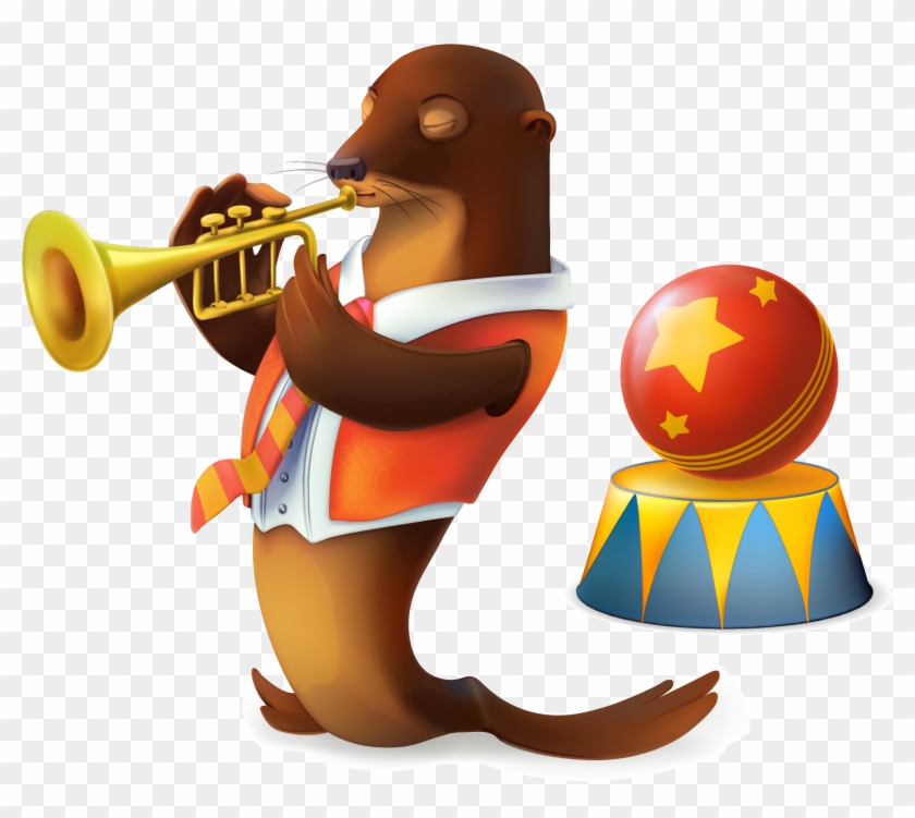 Trumpet Royalty-free Stock Photography Illustration - Circus Animals #339332