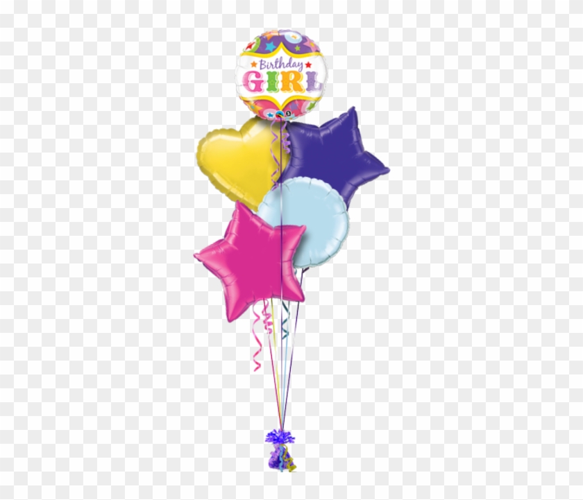 Birthday Girl Circus Birthday Balloon - Qualatex 18 Inch Round Foil Balloon - Birthday Girl #339360