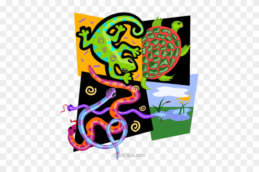 Reptile Motif, Snakes, Lizard, Turtle Royalty Free - Wetland #339446