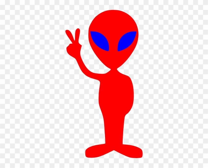 Alien Clip Art At Clkercom Vector Online Royalty Free - Alien Holding Up Peace Sign #339524