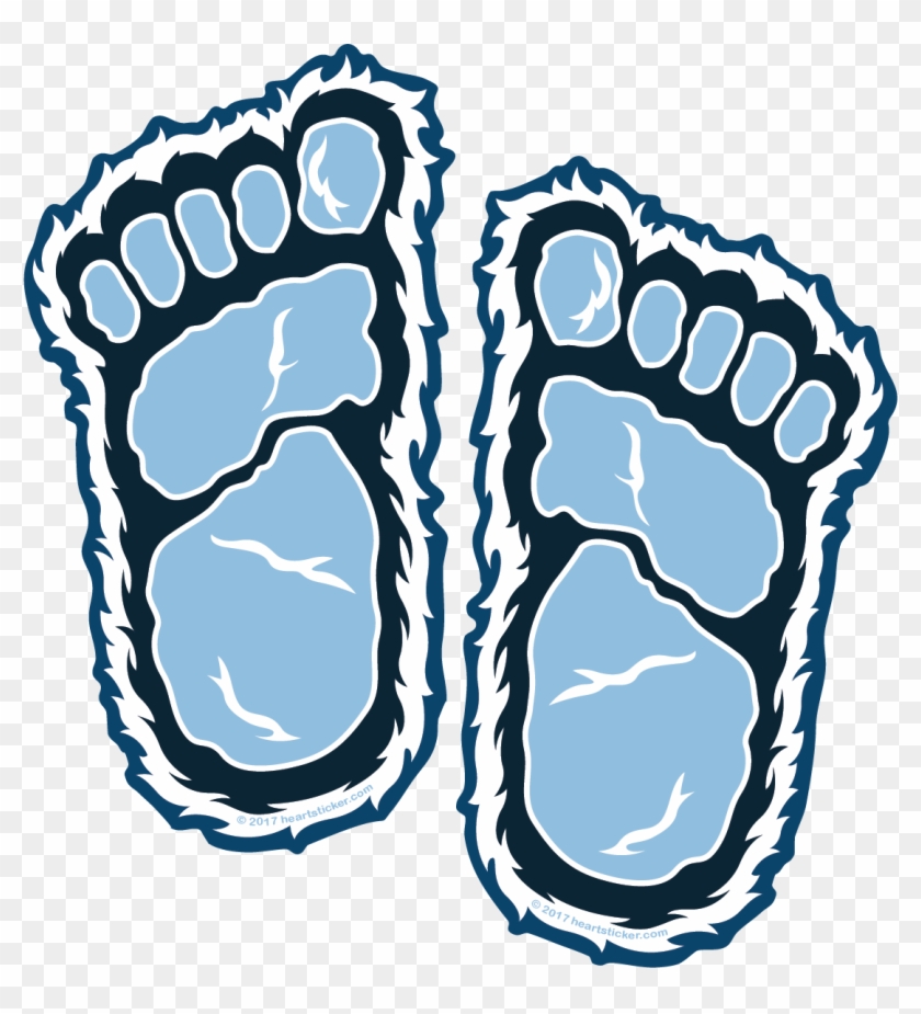 The Heart Sticker Yeti Challenge Was To Create A Yeti - Bigfoot Print Clipart #339525